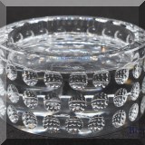 G14. Signed Oleg Cassini bubble crystal wine bottle holder. - $18 